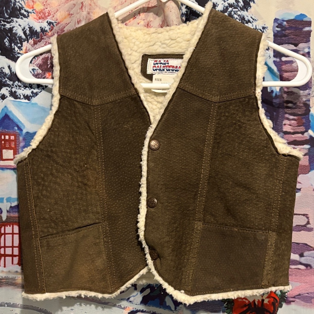 Brown Shearling Vest